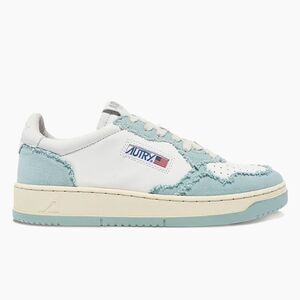 Autry White and Blue Sneakers.  Medalist low canvas